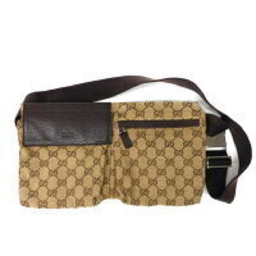 Gucci GG canvas waist bag brown